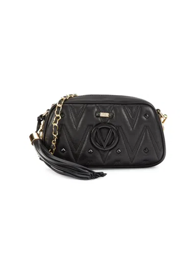 Shop Valentino By Mario Valentino Women's Bella Leather Camera Crossbody Bag In Black