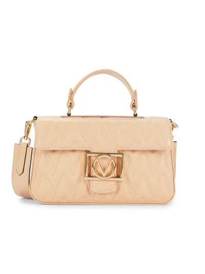 Shop Valentino By Mario Valentino Women's Florence Quilted Leather Satchel In Creamy