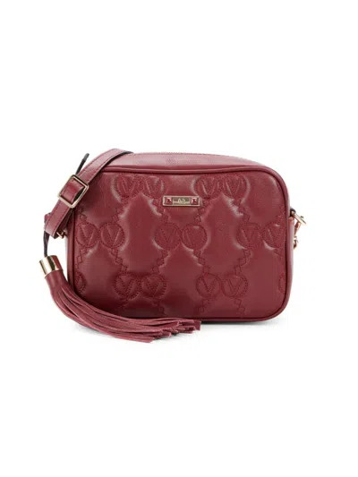 Shop Valentino By Mario Valentino Women's Mia Logo Leather Shoulder Bag In Chianti