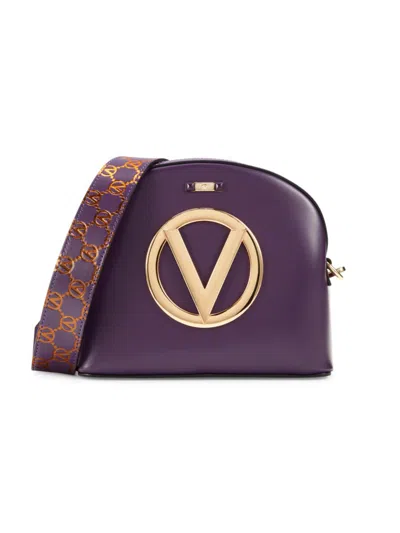 Shop Valentino By Mario Valentino Women's Diana Leather Shoulder Bag In Mulberry