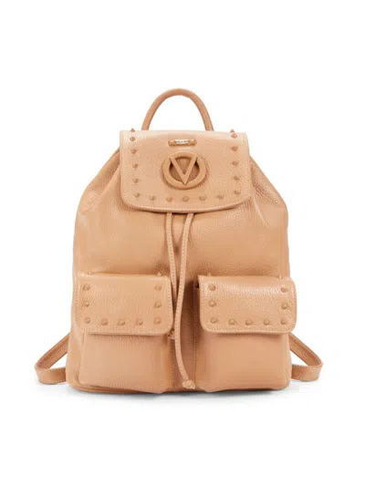 Shop Valentino By Mario Valentino Women's Simeon Leather Backpack In Camel