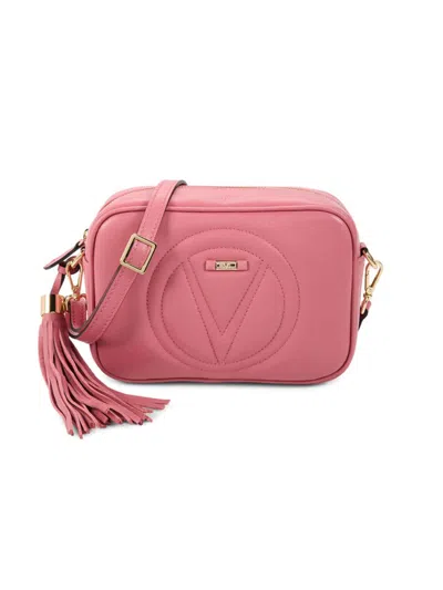 Shop Valentino By Mario Valentino Women's Mia Signature Leather Crossbody Bag In Coral Pink