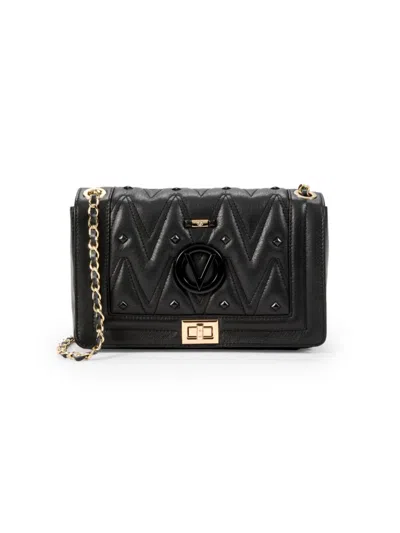 Shop Valentino By Mario Valentino Women's Alice Leather Shoulder Bag In Black