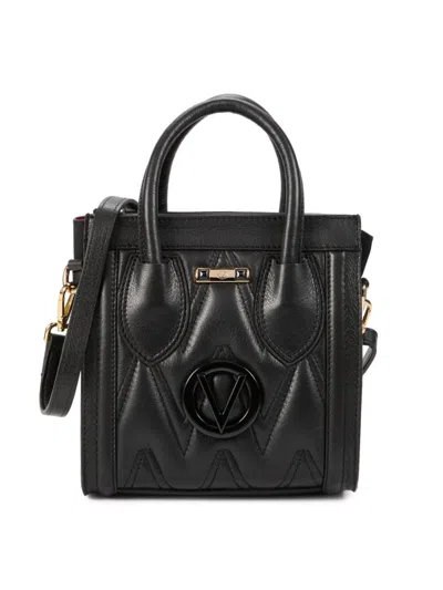 Shop Valentino By Mario Valentino Women's Eva Leather Top Handle Bag In Black
