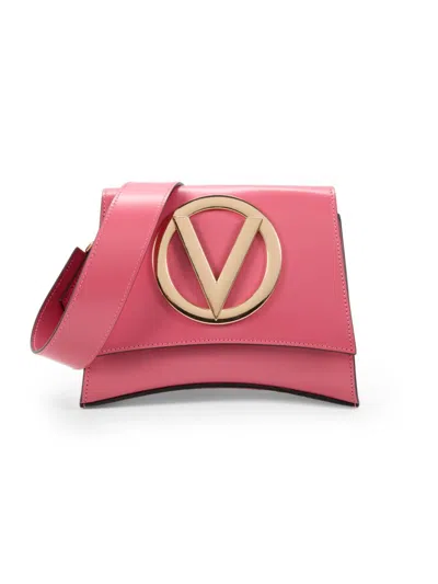 Shop Valentino By Mario Valentino Women's Honey Leather Shoulder Bag In Coral Pink