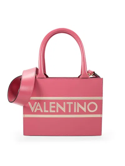Shop Valentino By Mario Valentino Women's Marie Logo Leather Top Handle Bag In Coral Pink