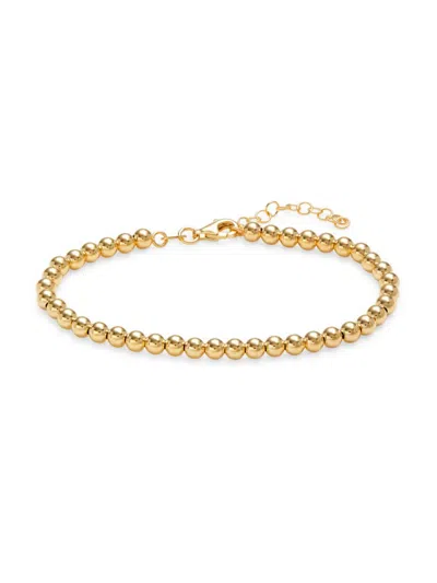 Shop Saks Fifth Avenue Made In Italy Women's 14k Yellow Gold Beaded Bracelet
