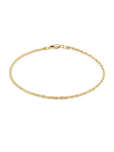 Shop Saks Fifth Avenue Made In Italy Women's 14k Yellow Gold Rope Chain Bracelet