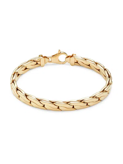 Shop Saks Fifth Avenue Made In Italy Women's 14k Yellow Gold Link Bracelet