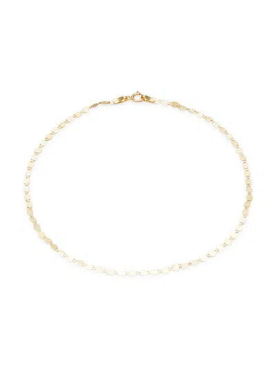 Shop Saks Fifth Avenue Made In Italy Women's 14k Yellow Gold Valentino Chain Ankle Bracelet