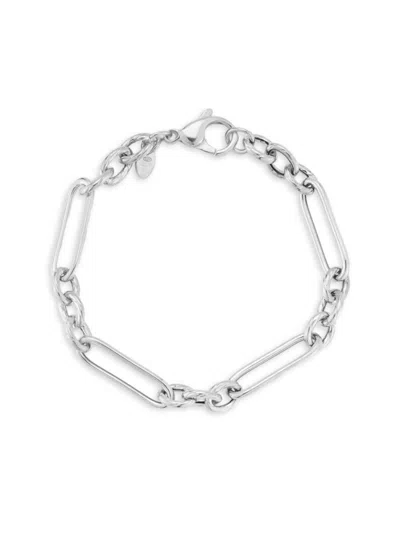 Sphera Milano Silver Twist Figaro Bracelet In Silvertone