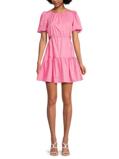 Shop Line & Dot Women's Jenna Cutout Mini Dress In Pink