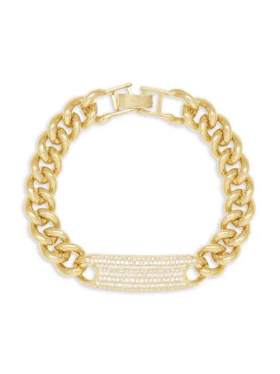 Shop Ettika Women's 18k Goldplated & Cubic Zirconia Bracelet In Brass