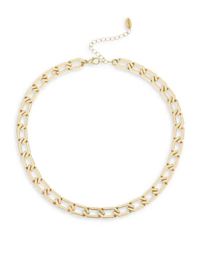Shop Ettika Women's Goldtone Geometric Chain Link Necklace/15'' In Metal