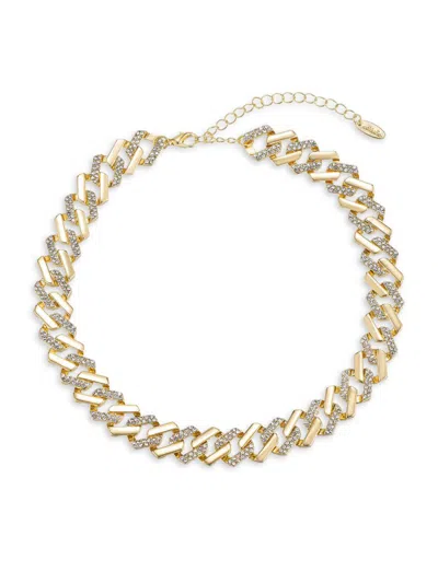 Shop Ettika Women's Goldtone & Glass Square Chain Necklace In Neutral
