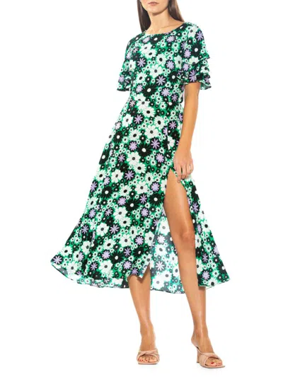 Shop Alexia Admor Women's Lilia Ruffle Sleeve Dress In Floral