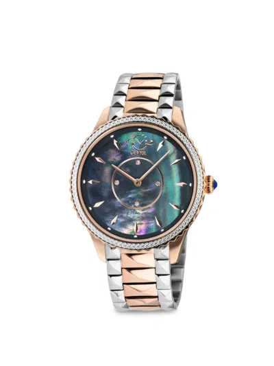 Shop Gv2 Women's Siena 38mm Two Tone Stainless Steel Bracelet Watch In Sapphire