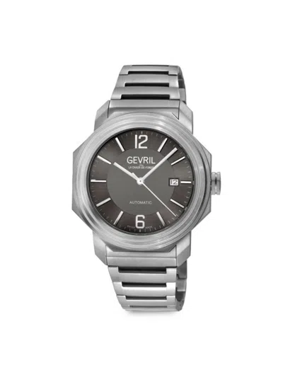 Shop Gevril Men's Roosevelt 43mm Titanium Bracelet Watch In Grey