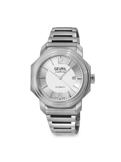 Shop Gevril Men's Roosevelt 43mm Titanium Bracelet Watch In Sapphire