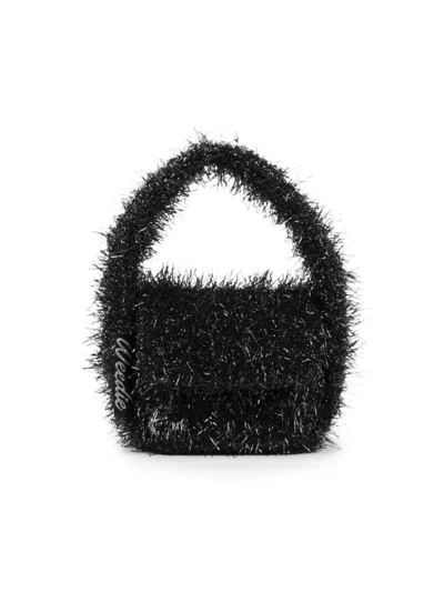 Shop Edie Parker Women's Tinsel Top Handle Bag In Black