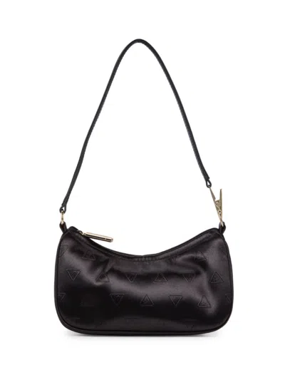 Shop Edie Parker Women's Logo Shoulder Bag In Black
