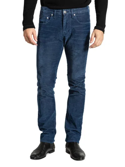 Shop Stitch's Jeans Men's Barfly Whiskered Slim Fit Corduroy Jeans In Lyon Blue
