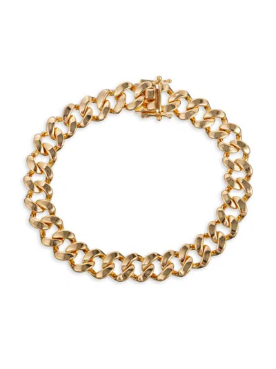 Shop Eye Candy La Men's Emmanuel Cuban Link Chain Bracelet In Brass