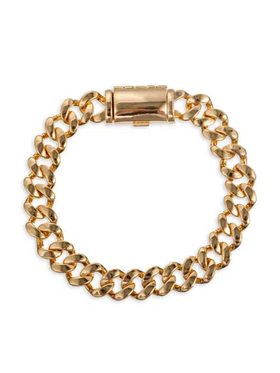 Shop Eye Candy La Men's Faustin Cuban Link Chain Bracelet In Brass