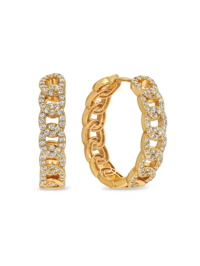 Shop Eye Candy La Women's Luxe Calista Cubic Zirconia Earrings In Gold