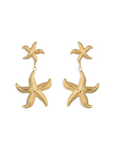 Shop Eye Candy La Women's Luxe Aya Goldtone Starfish Dangle Earrings In Neutral