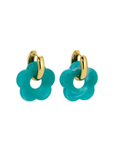Shop Eye Candy La Women's Luxe Goldtone Titanium & Acrylic Drop Earrings In Neutral