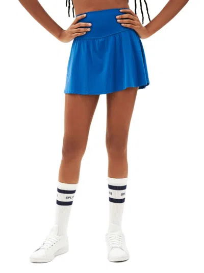 Shop Splits59 Women's Airweight High Rise Mini Skirt In Classic Blue