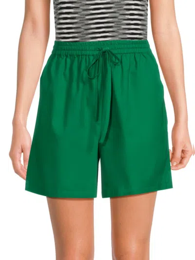 Shop Saks Fifth Avenue Women's Drawstring Shorts In Green