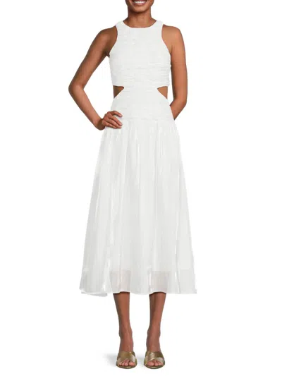 Shop Caara Women's Yazmin Cutout Midi Dress In White
