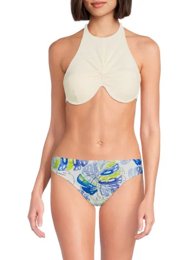 Shop Andrea Iyamah Women's Gada Halter Bikini Top In Ivory