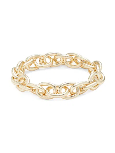 Shop Shashi Women's 14k Goldplated Chain Of Command Bracelet In Brass