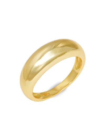 Shop Shashi Women's Dominique 14k Goldplated Dome Ring In Brass