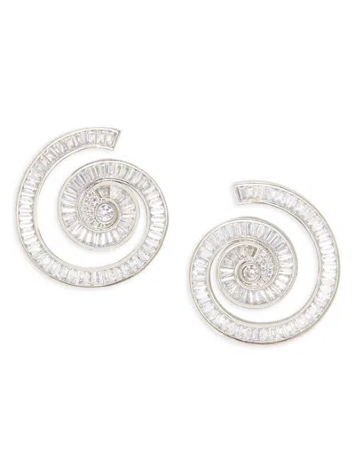 Shop Shashi Women's Gin Silverplated & Cubic Zirconia Drop Earrings In Brass