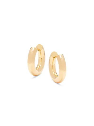 Shop Shashi Women's Maia 14k Goldplated Hoop Earrings In Brass