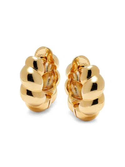 Shop Shashi Women's Jasmina 14k Goldplated Huggie Earrings In Brass