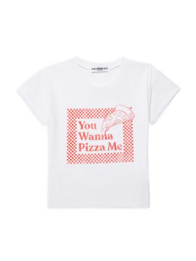 Shop Suburban Riot Girl's Pizza Me Crop Tee In White