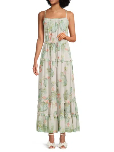 Shop Lost + Wander Women's Lost In Paradise Maxi Dress In Green Multi