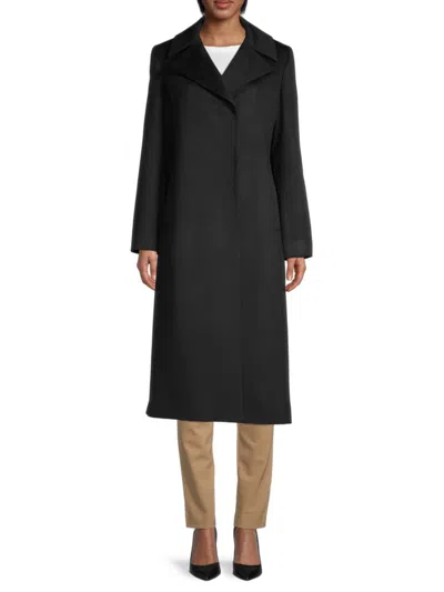 Shop Sofia Cashmere Women's Wool & Cashmere Coat In Black