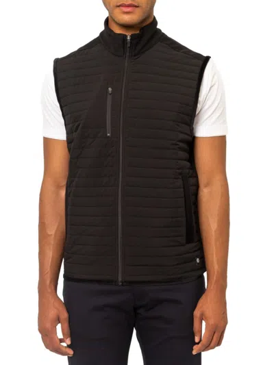 Shop Pino By Pinoporte Men's Davide Modern Fit Mockneck Vest In Black