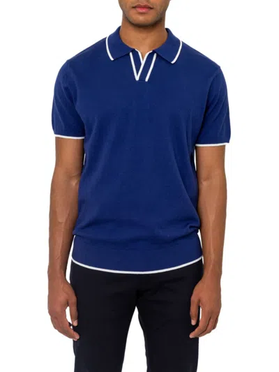 Shop Pino By Pinoporte Men's Vedro Johnny Collar Polo In Navy