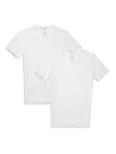 Shop Tommy John Men's 2-pack High V Neck Undershirts In White