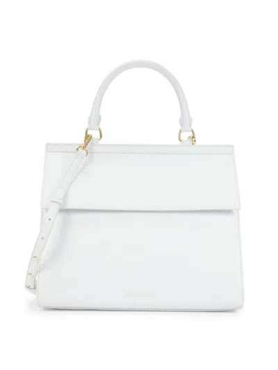Shop Modern Picnic Women's Large Luncher Top Handle Bag In White Faux