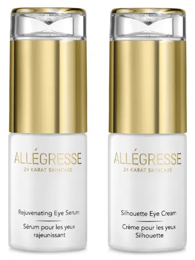 Shop Allegresse 24k Skin Care Women's Rejuvenating Eye 2-piece Set In Cream