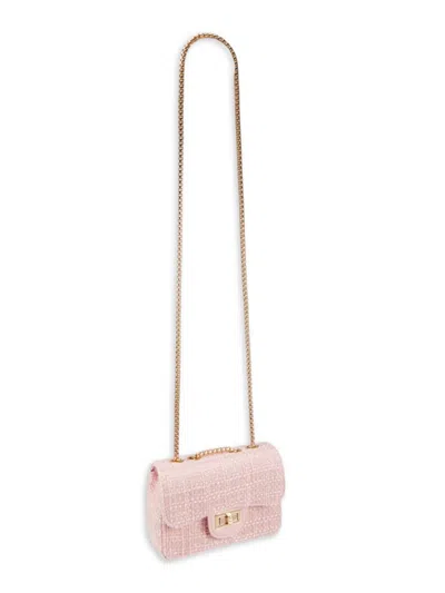 Shop Tiny Treats By Zomi Gems Girl's Tweed Crossbody Bag In Pink