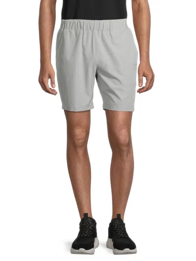 Shop Tahari Men's Solid-hued Pull-on Shorts In Grey